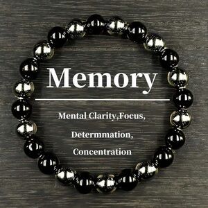 💎4/$20💎”Memory” Black Obsidian, Hematite Bracelet